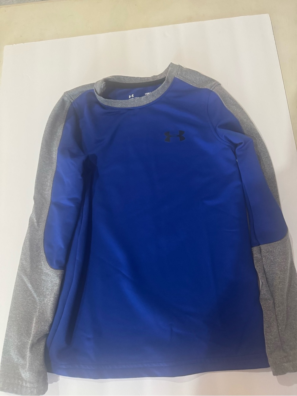 Under Armour Boys' Long Sleeve Performance Tee - Royal Blue & Gray
